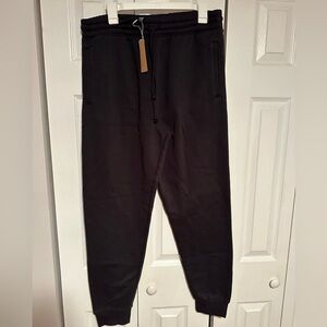 Skims NWT lounge fleece jogger black washed onyx - small